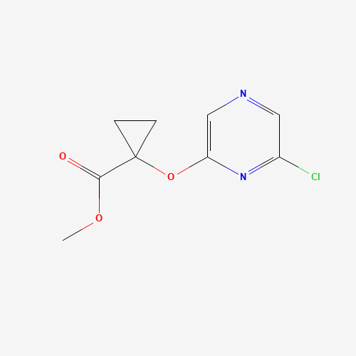 methyl 1-(6-chloropyrazin-2-yl)oxycyclopropane-1-carboxylate (CAS: 1346172-80-2) - Chemical Structure and Molecular Formula 