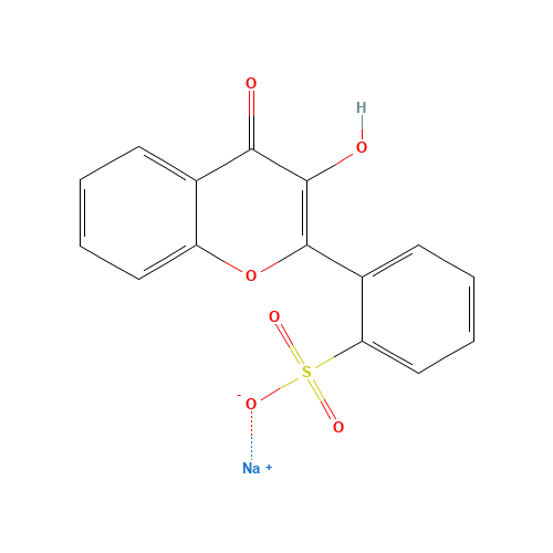 sodium;2-(3-hydroxy-4-oxochromen-2-yl)benzenesulfonate (CAS: 77125-87-2) - Related Chemical Product