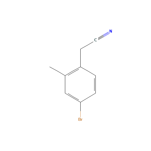 2-(4-bromo-2-methylphenyl)acetonitrile (CAS: 215800-05-8) - Chemical Structure and Molecular Formula 