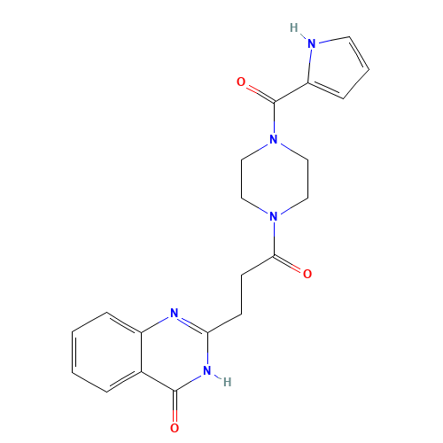 2-[3-oxo-3-[4-(1H-pyrrole-2-carbonyl)piperazin-1-yl]propyl]-1H-quinazolin-4-one (CAS: 1537890-83-7) - Related Chemical Product