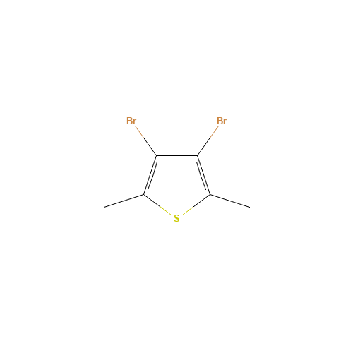 3,4-dibromo-2,5-dimethylthiophene (CAS: 39129-54-9) - Chemical Structure and Molecular Formula 