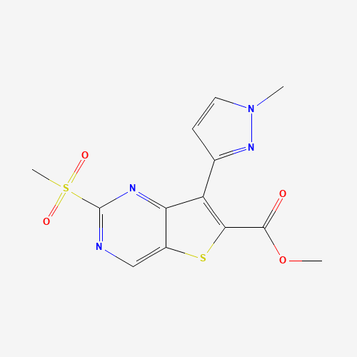 methyl 7-(1-methylpyrazol-3-yl)-2-methylsulfonylthieno[3,2-d]pyrimidine-6-carboxylate (CAS: 1462950-42-0) - Related Chemical Product