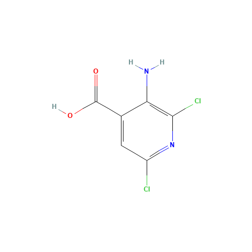 3-amino-2,6-dichloropyridine-4-carboxylic acid (CAS: 58484-01-8) - Chemical Structure and Molecular Formula 