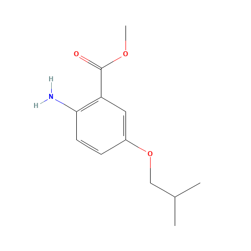 methyl 2-amino-5-(2-methylpropoxy)benzoate (CAS: 1103931-28-7) - Chemical Structure and Molecular Formula 