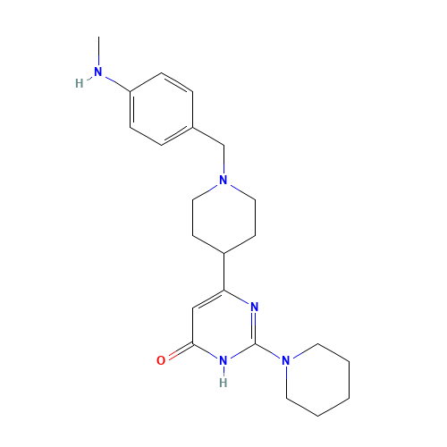 6-[1-[[4-(methylamino)phenyl]methyl]piperidin-4-yl]-2-piperidin-1-yl-1H-pyrimidin-4-one (CAS: 1373491-62-3) - Related Chemical Product