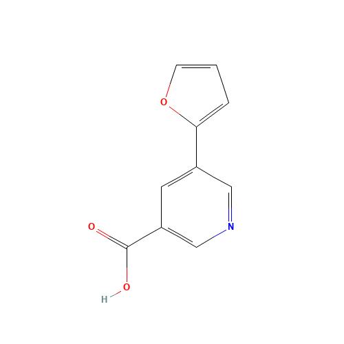 5-(furan-2-yl)pyridine-3-carboxylic acid (CAS: 857283-84-2) - Chemical Structure and Molecular Formula 