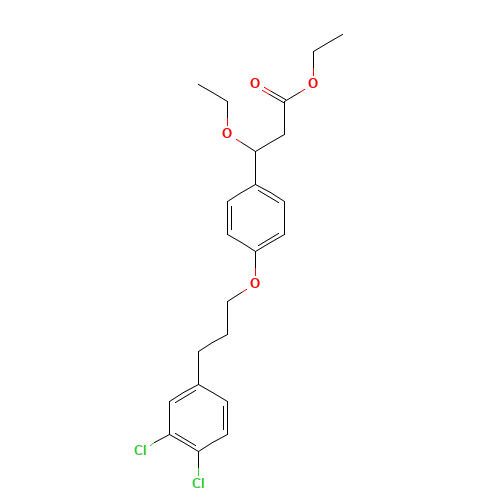 ethyl 3-[4-[3-(3,4-dichlorophenyl)propoxy]phenyl]-3-ethoxypropanoate (CAS: 1202576-78-0) - Related Chemical Product