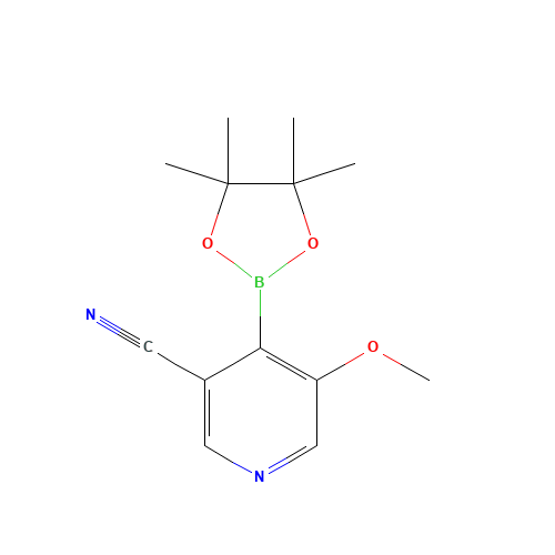 5-methoxy-4-(4,4,5,5-tetramethyl-1,3,2-dioxaborolan-2-yl)pyridine-3-carbonitrile (CAS: 1247726-68-6) - Related Chemical Product