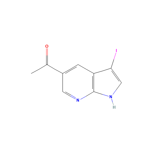 1-(3-iodo-1H-pyrrolo[2,3-b]pyridin-5-yl)ethanone (CAS: 1015609-03-6) - Related Chemical Product