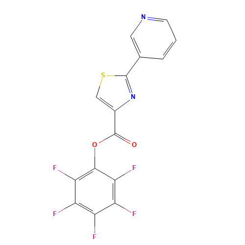 (2,3,4,5,6-pentafluorophenyl) 2-pyridin-3-yl-1,3-thiazole-4-carboxylate (CAS: 906352-58-7) - Related Chemical Product