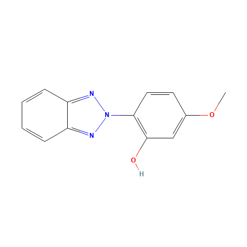 2-(benzotriazol-2-yl)-5-methoxyphenol (CAS: 15618-85-6) - Chemical Structure and Molecular Formula 