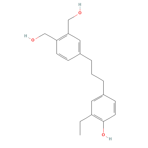 4-[3-[3,4-bis(hydroxymethyl)phenyl]propyl]-2-ethylphenol (CAS: 666710-39-0) - Related Chemical Product