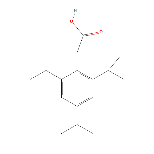 2-[2,4,6-tri(propan-2-yl)phenyl]acetic acid (CAS: 4276-85-1) - Chemical Structure and Molecular Formula 