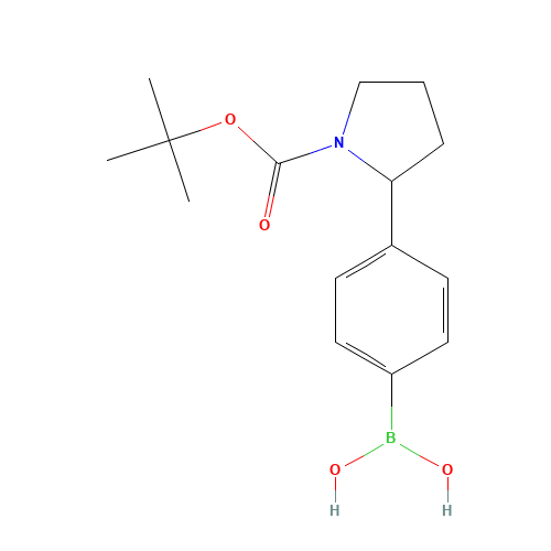 [4-[1-[(2-methylpropan-2-yl)oxycarbonyl]pyrrolidin-2-yl]phenyl]boronic acid (CAS: 1027103-15-6) - Related Chemical Product
