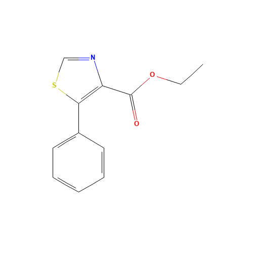 ethyl 5-phenyl-1,3-thiazole-4-carboxylate (CAS: 61323-28-2) - Chemical Structure and Molecular Formula 