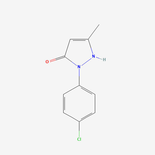 2-(4-chlorophenyl)-5-methyl-1H-pyrazol-3-one (CAS: 20629-92-9) - Chemical Structure and Molecular Formula 