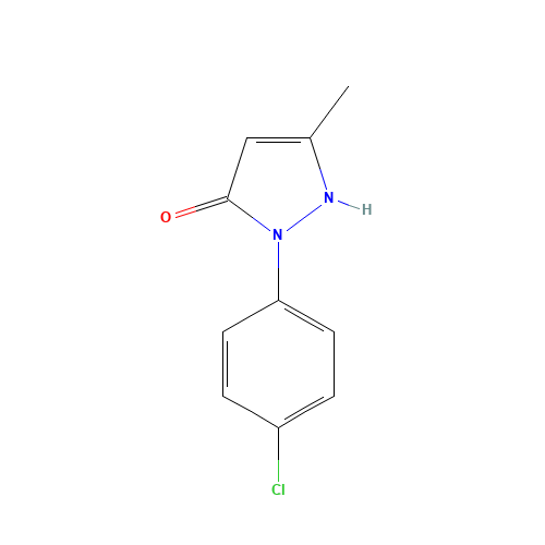 2-(4-chlorophenyl)-5-methyl-1H-pyrazol-3-one (CAS: 20629-92-9) - Chemical Structure and Molecular Formula 