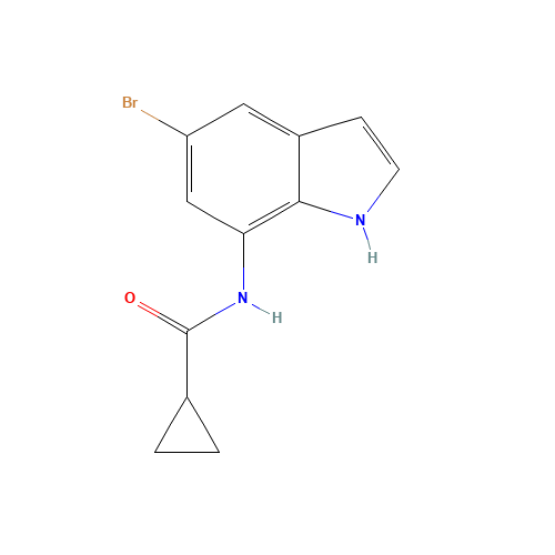 N-(5-bromo-1H-indol-7-yl)cyclopropanecarboxamide (CAS: 1610801-24-5) - Chemical Structure and Molecular Formula 