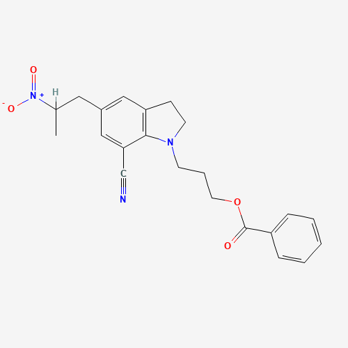 3-[7-cyano-5-(2-nitropropyl)-2,3-dihydroindol-1-yl]propyl benzoate (CAS: 350797-56-7) - Related Chemical Product