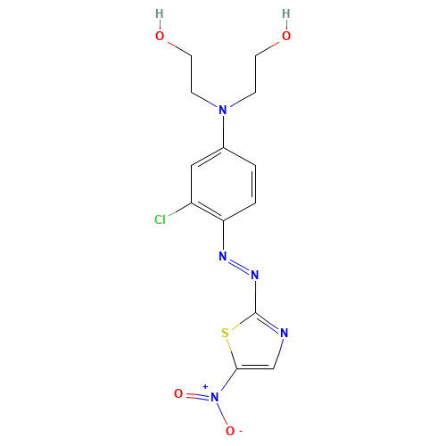 2-[3-chloro-N-(2-hydroxyethyl)-4-[(5-nitro-1,3-thiazol-2-yl)diazenyl]anilino]ethanol (CAS: 75575-40-5) - Related Chemical Product