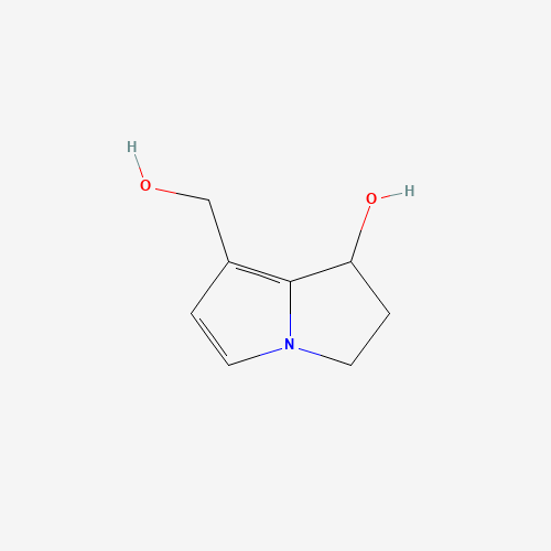 7-(hydroxymethyl)-2,3-dihydro-1H-pyrrolizin-1-ol (CAS: 26400-45-3) - Chemical Structure and Molecular Formula 