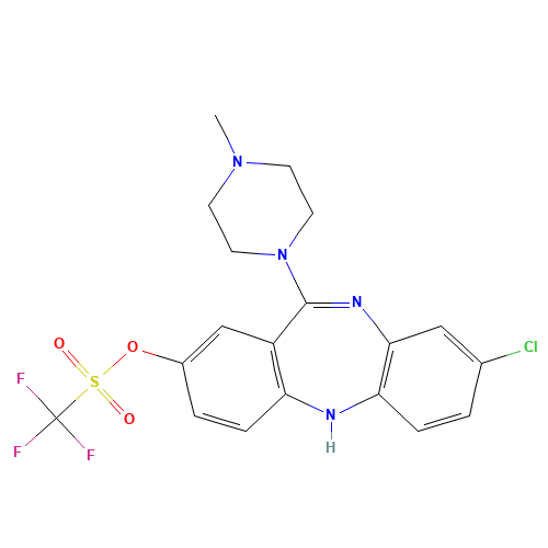 [3-chloro-6-(4-methylpiperazin-1-yl)-5H-benzo[b][1,4]benzodiazepin-8-yl] trifluoromethanesulfonate (CAS: 234113-94-1) - Related Chemical Product