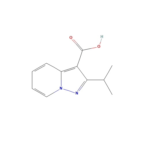 2-propan-2-ylpyrazolo[1,5-a]pyridine-3-carboxylic acid (CAS: 126959-38-4) - Chemical Structure and Molecular Formula 