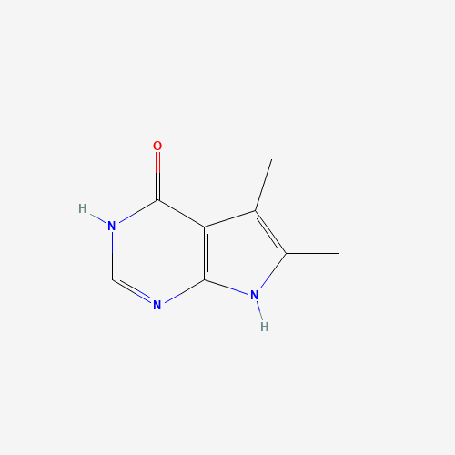 5,6-dimethyl-1,7-dihydropyrrolo[2,3-d]pyrimidin-4-one (CAS: 82703-35-3) - Chemical Structure and Molecular Formula 