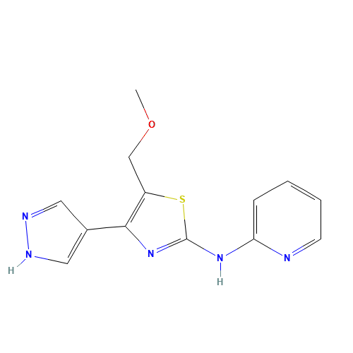 5-(methoxymethyl)-4-(1H-pyrazol-4-yl)-N-pyridin-2-yl-1,3-thiazol-2-amine (CAS: 1235312-71-6) - Related Chemical Product