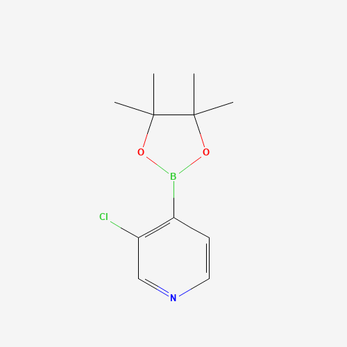 3-chloro-4-(4,4,5,5-tetramethyl-1,3,2-dioxaborolan-2-yl)pyridine (CAS: 458532-90-6) - Chemical Structure and Molecular Formula 