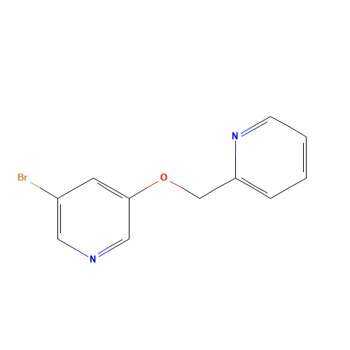3-bromo-5-(pyridin-2-ylmethoxy)pyridine (CAS: 1334294-08-4) - Chemical Structure and Molecular Formula 