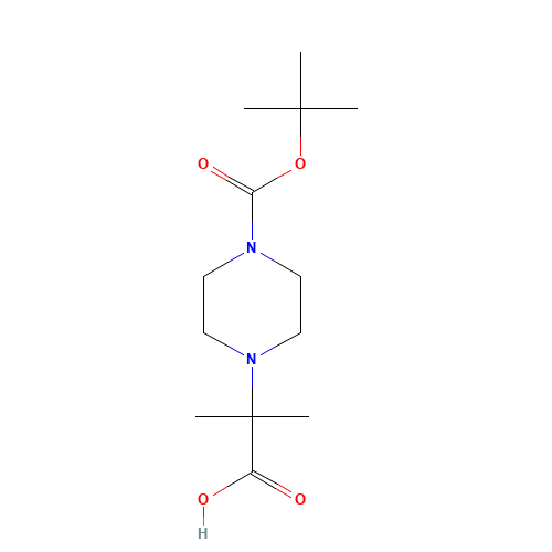 2-methyl-2-[4-[(2-methylpropan-2-yl)oxycarbonyl]piperazin-1-yl]propanoic acid (CAS: 1240619-73-1) - Related Chemical Product