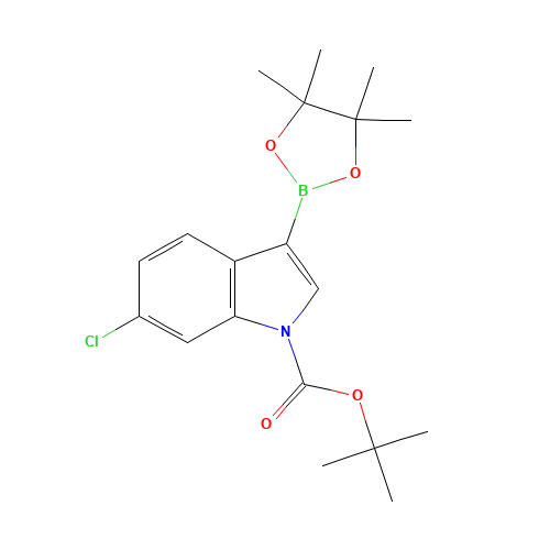 tert-butyl 6-chloro-3-(4,4,5,5-tetramethyl-1,3,2-dioxaborolan-2-yl)indole-1-carboxylate (CAS: 1218790-24-9) - Related Chemical Product