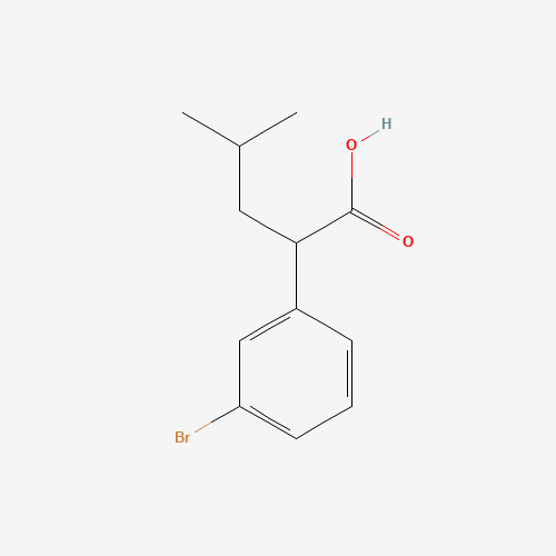 2-(3-bromophenyl)-4-methylpentanoic acid (CAS: 362530-16-3) - Chemical Structure and Molecular Formula 