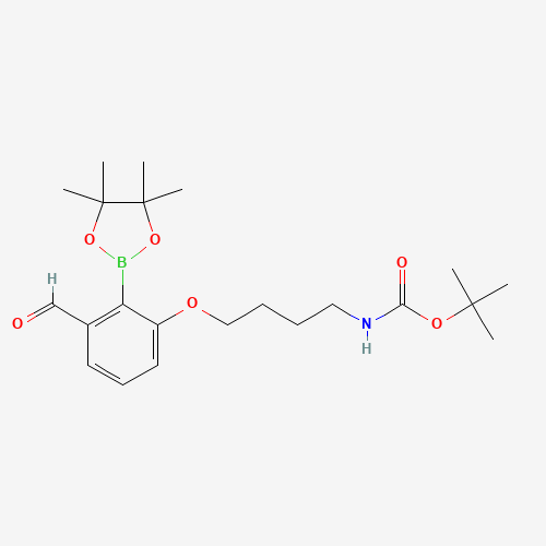 tert-butyl N-[4-[3-formyl-2-(4,4,5,5-tetramethyl-1,3,2-dioxaborolan-2-yl)phenoxy]butyl]carbamate (CAS: 1364685-92-6) - Related Chemical Product