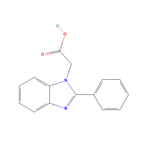 2-(2-phenylbenzimidazol-1-yl)acetic acid (CAS: 92437-42-8) - Chemical Structure and Molecular Formula 