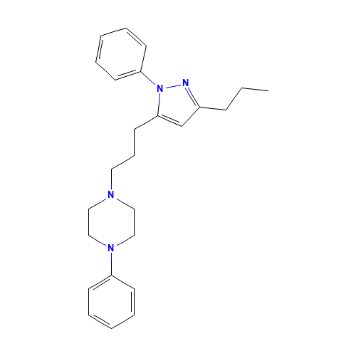 1-phenyl-4-[3-(2-phenyl-5-propylpyrazol-3-yl)propyl]piperazine (CAS: 1055192-34-1) - Related Chemical Product