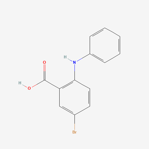 2-anilino-5-bromobenzoic acid (CAS: 82762-60-5) - Chemical Structure and Molecular Formula 