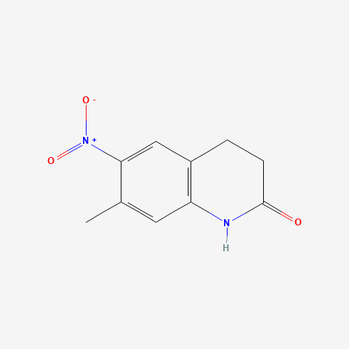 7-methyl-6-nitro-3,4-dihydro-1H-quinolin-2-one (CAS: 1190892-05-7) - Chemical Structure and Molecular Formula 