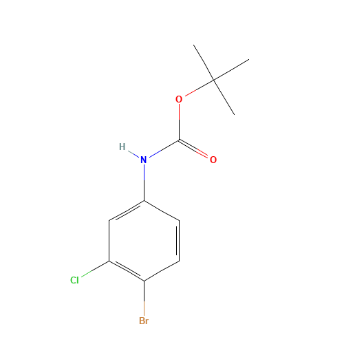 tert-butyl N-(4-bromo-3-chlorophenyl)carbamate (CAS: 1092493-67-8) - Chemical Structure and Molecular Formula 