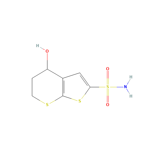 4-hydroxy-5,6-dihydro-4H-thieno[2,3-b]thiopyran-2-sulfonamide (CAS: 105951-34-6) - Related Chemical Product