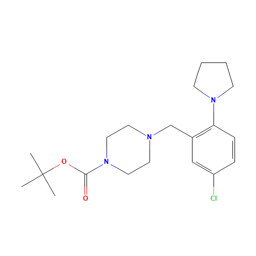 tert-butyl 4-[(5-chloro-2-pyrrolidin-1-ylphenyl)methyl]piperazine-1-carboxylate (CAS: 1446818-74-1) - Related Chemical Product
