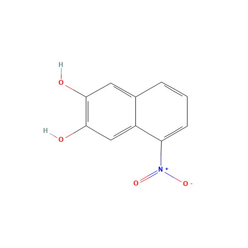5-nitronaphthalene-2,3-diol (CAS: 77542-54-2) - Chemical Structure and Molecular Formula 