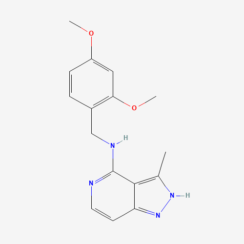 N-[(2,4-dimethoxyphenyl)methyl]-3-methyl-2H-pyrazolo[4,3-c]pyridin-4-amine (CAS: 1246346-91-7) - Chemical Structure and Molecular Formula 