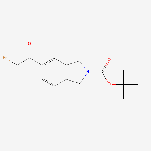 tert-butyl 5-(2-bromoacetyl)-1,3-dihydroisoindole-2-carboxylate (CAS: 850877-61-1) - Chemical Structure and Molecular Formula 