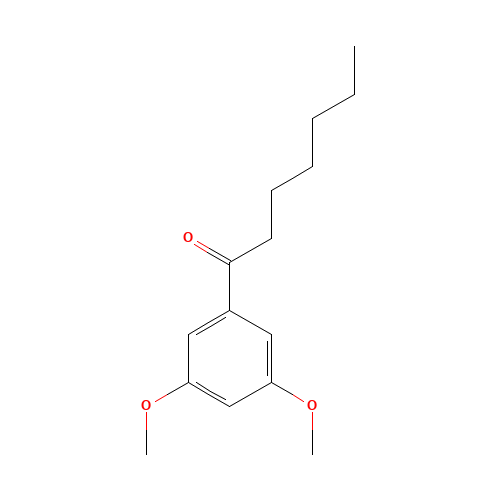 1-(3,5-dimethoxyphenyl)heptan-1-one (CAS: 39192-51-3) - Chemical Structure and Molecular Formula 