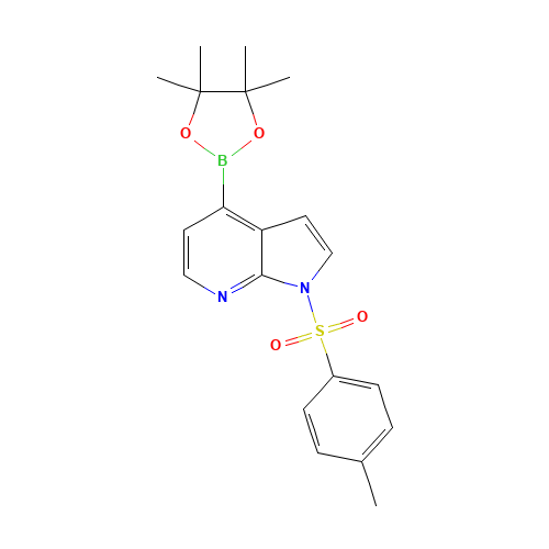 1-(4-methylphenyl)sulfonyl-4-(4,4,5,5-tetramethyl-1,3,2-dioxaborolan-2-yl)pyrrolo[2,3-b]pyridine (CAS: 916176-50-6) - Related Chemical Product