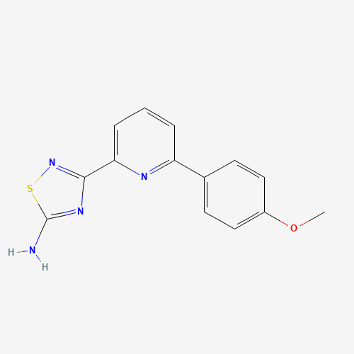 3-[6-(4-methoxyphenyl)pyridin-2-yl]-1,2,4-thiadiazol-5-amine (CAS: 1179362-77-6) - Chemical Structure and Molecular Formula 
