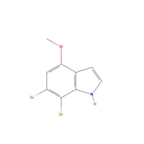 6,7-dibromo-4-methoxy-1H-indole (CAS: 158920-11-7) - Chemical Structure and Molecular Formula 