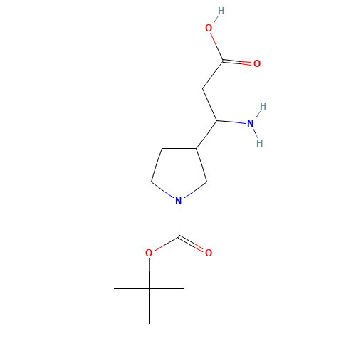 3-amino-3-[1-[(2-methylpropan-2-yl)oxycarbonyl]pyrrolidin-3-yl]propanoic acid (CAS: 889949-27-3) - Related Chemical Product
